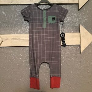 RAGS: Grid Henley - 6/12m